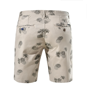 Pantalones Cortos Bermuda Estampados para Hombre con Diseño de Piña y Palmeras, Casuales de Verano, Estilo Chino, Cintura Media, Cierre de Botones y Bolsillos - Product Image 3