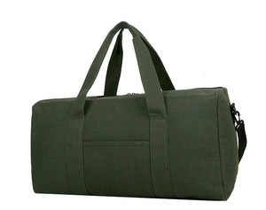 Bolsa de Lona Verde con Cierre de Cremallera, Bolsa de Viaje Informal, Diseño Resistente - Product Image 3