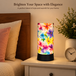 Colorful Floral Table Lamp Decorative LED Bedside <b>Night</b> <b>Light</b> Modern Accent Lamp for Bedroom Living Room Office Home Decor Gift - Product Image 2