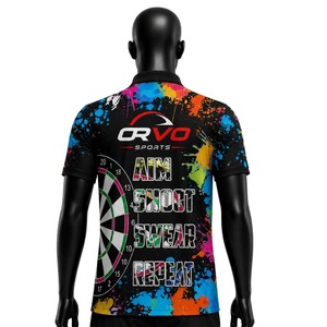 Maillot de sport personnalisé pour fléchettes, chemise décontractée, impression par sublimation, motif 3D, unisexe, 100 % polyester, séchage rapide, respirant, pour équipe - Product Image 6