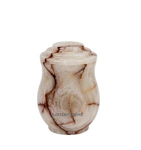 Urne funéraire de luxe artisanale en onyx écologique poli pour cendres humaines, décorative, pour adultes, gravée sur mesure - Product Image 2