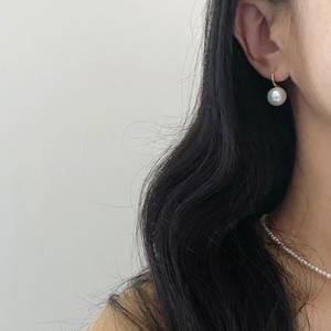 Boucles d'oreilles classiques et élégantes pour femmes, perles d'eau douce de 9 à 13 mm, design rond Edison en argent pur, talons hauts - Product Image 3