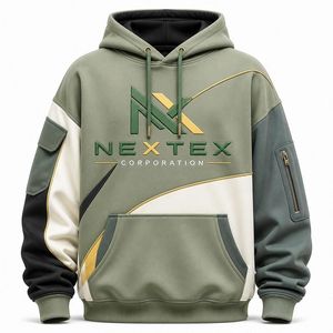 Sudadera con Capucha para Hombre, Diseño Color Block, Manga Larga, con Bolsillos Utilitarios en las Mangas - Product Image 2