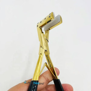 Tape In Press Plier Hair <b>Tools</b> ZETOMED PRO Hair Stainless Steel Gold Plated Plier With <b>Silicone</b> Pad Hair Extension <b>Tools</b> Plier - Product Image 3