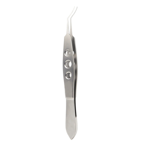 Forceps Lehner Capsulorhexis à pointes courbées très délicates, 10,5 cm, 13 mm, instrument de microchirurgie ophtalmique angulaire - Product Image 1