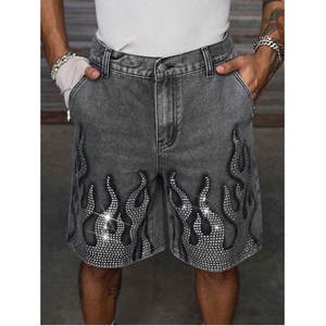 Pantalones Cortos para Hombre, Estilo Urbano Holgado, Casuales de Primavera/Verano, Sin Elástico, Ligeros, Mezcla de Algodón, Pantalones Cortos de Moda - Product Image 6