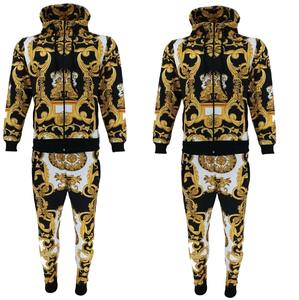 Conjunto Deportivo Ecológico para Hombre, Modelo 2026, 2 Piezas, Pantalones Joggers con Estampado Barroco, Estilo Urbano Hip Hop - Product Image 3