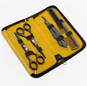 Kit de ciseaux à effiler professionnels en acier inoxydable pour la coupe de cheveux, outils de salon de coiffure, à vendre - Product Image 1