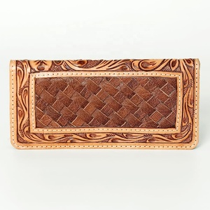Nouveau Designer usiné à la main sculpture portefeuille femmes pochette coque de téléphone élégant portefeuille en cuir Multi utilisations portefeuille en cuir occidental - Product Image 1