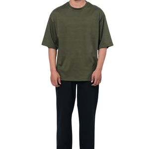 T-shirt uni personnalisé pour homme en coton doux, col rond, manches courtes, style décontracté, écologique, style urbain, OEM, marque privée, vente en gros - Product Image 4