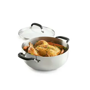 Casserole de buffet de mariage à poignée dorée, faite à la main pour les fêtes, les mariages et les réunions de famille, fabriquée par Zahid Exports, ronde - Product Image 1