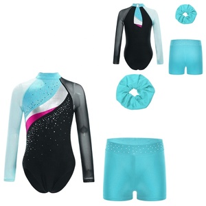 Ropa de baile de entrenamiento para niños de 6 a 16 años, leotardos de competición para niñas, ropa de gimnasia, traje de baile de escenario, ropa de actuación - Product Image 1