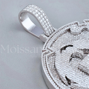 Pendentif en argent 925 style moderne avec diamant Moissanite, collier de luxe hip-hop glacé, bijou tendance, cadeau disponible - Product Image 5