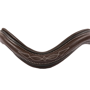 Equipo Ecuestre de Cuero de Primera Calidad, Diadema Anatómica Cuadrada de la Mejor Calidad con Costuras Decorativas, Color Marrón para Montar a Caballo - Product Image 5