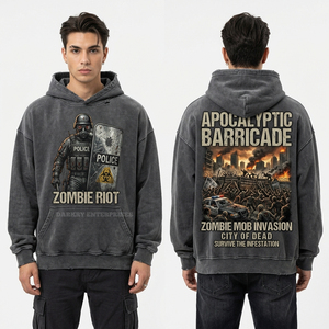 Sweat-shirt rose personnalisé pour homme, imprimé graphique Horror Glam, streetwear, molleton épais, pull-over, vêtements de mode, fabricant - Product Image 2