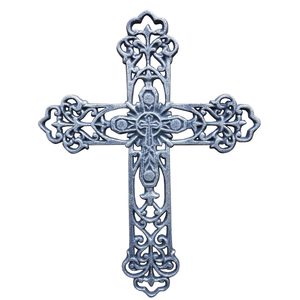 Croix murale en métal chrétienne en fonte pour la décoration intérieure, croix murale imprimée - Product Image 6