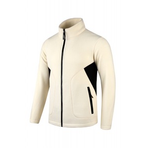 Men's <b>Sherpa</b> <b>Fleece</b> Jacket Outdoor Windproof Zipper Pocket Yarn Dyed Zipper Closure Patched Windproof Outdoor <b>Fleece</b> Jacket - Product Image 1