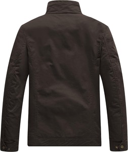 Custom Rugged <b>Utility</b> <b>Jacket</b> <b>Men</b> Outdoor Workwear Wind Resistant Multi Pocket Full Zip Functional Outerwear - Product Image 3