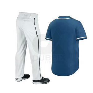 Maillot de baseball personnalisé respirant toutes les tailles disponibles pour l'équipe d'adultes avec nom et numéro en stock - Product Image 4