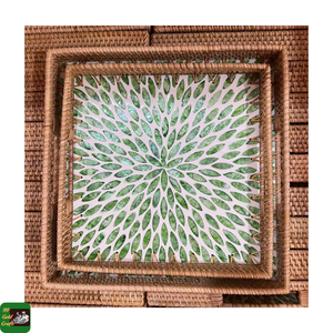 Panier en rotin tressé à la main, organiseur de rangement pour aliments, boissons, vaisselle, maison, cuisine, artisanat vietnamien, design moderne - Product Image 5