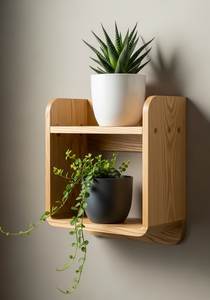 Wooden Wall <b>Shelves</b> Floating Storage Display Racks With Durable Design For Home And Office - Product Image 4