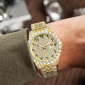 White <b>Spark</b> Fashion iced out Moissanite Diamond Quartz <b>Watch</b> for Men with Minimal Design and Clean Finish - Product Image 1