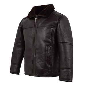 Luxury Men Genuine Leather <b>Jacket</b> Winter Collection New Arrival High Quality Wholesale Price Bomber Style Sleek Outwear - Product Image 2
