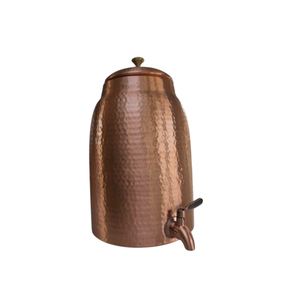 Vente en gros : Distributeur d'eau en cuivre pur, grande capacité, fait main, récipient de stockage d'eau en cuivre martelé avec robinet anti-fuite - Product Image 4