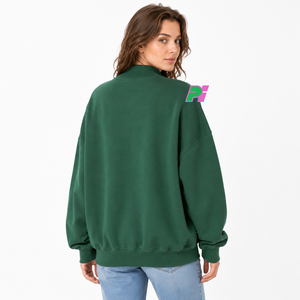Sudadera Oversize con Cuello Alto Pook International OKLAHOMA, Apliques con Letras MAP, Diseño Personalizado, 100% Algodón, Ropa Urbana - Product Image 3