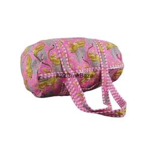 Bolsa de Lona Acolchada Hecha a Mano en India, 100% Algodón Puro, Estilo Boho, para Yoga y Gimnasia, con Estampado a Bloque, Bolsa de Lona Grande - Product Image 5