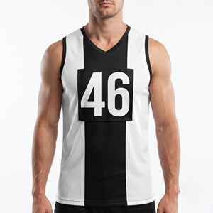Wholesale Men Netball Jersey Custom Sports Men's V-Neck Netball Jersey Sleeveless 100% Polyester Netball Jerseys - Product Image 1