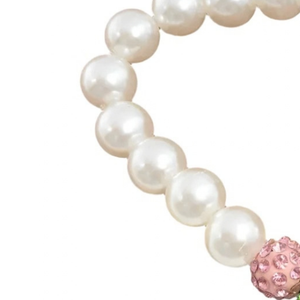 AKA White Pearl Sparkle Line Number Bracelet Pink Green <b>Beads</b> <b>Crystal</b> Number Charm Elegant Women Wrist Jewelry Special - Product Image 3