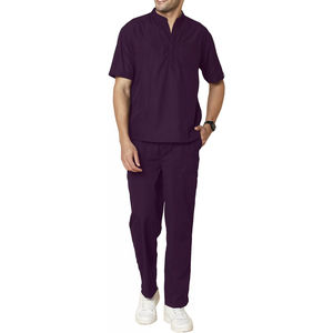 Uniformes Médicos Personalizados de Diseño Elegante, Blusa Médica Ajustada de Manga Corta, Conjuntos de Uniformes Médicos para Hombres y Mujeres, Cuello Alto, Alta Calidad, para Hospital - Product Image 1