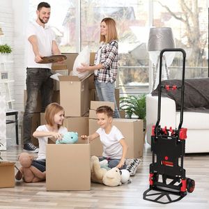 Trolley per Bagaglio a Mano 2-in-1 Rosso con Capacità di 150kg - Product Image 3