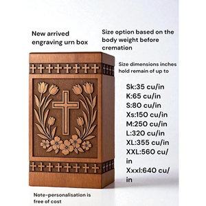 Eco-Friendly Wooden Urn for Human Ashes – Biodegradable Funeral Urn urn Memorial Keepsake by AYAANS - Product Image 6