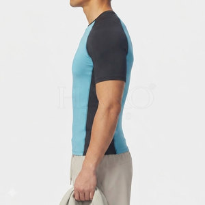 Customizable Round Neck Active Sports Men Football Compression Shirt Quick Dry Running Fitness Base <b>Layer</b> <b>Top</b> - Product Image 5