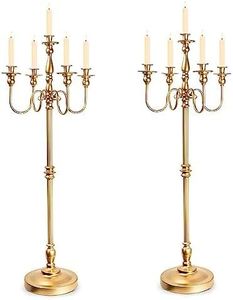 <b>Large</b> Decorative Metal Candelabra for Wedding Event Centerpiece and Elegant Home <b>Candle</b> Arrangement - Product Image 6