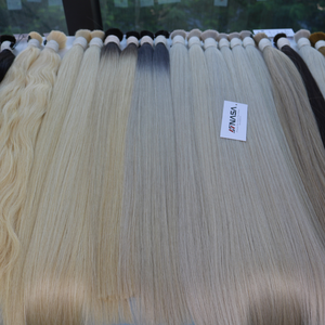 Precio al por mayor Extensiones de cabello a granel Cabello humano virgen vietnamita Double Drown 100 gramos Colores claros 20 pulgadas - Product Image 2