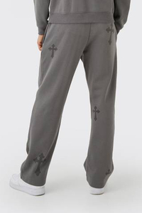 Ensemble survêtement décontracté homme en molleton de coton avec impression personnalisée OEM, comprenant un sweat à capuche et un pantalon de jogging, style streetwear délavé - Product Image 6