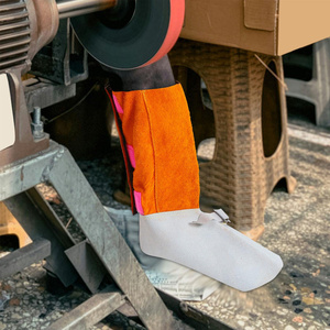 Protège-chaussures ignifuges et imperméables en cuir de vachette pleine fleur, robustes, pour la soudure, la sécurité industrielle et la lutte contre les incendies - Product Image 5