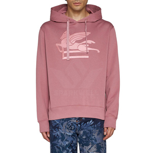 Sudadera con Capucha Rosa, Corte Regular, Algodón French Terry, Unisex, Informal, para Otoño, con Logotipo Estampado, Bolsillo Delantero, Antiencogimiento - Product Image 3