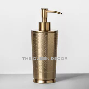ที่จ่ายสบู่เหลวแบบมีลายตอก  วัสดุสแตนเลสสตีลสีเงินเงา รูปทรงกลม ใช้ในครัว - Product Image 4