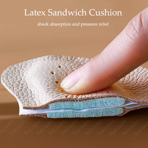 Soletta in vera pelle antiscivolo, assorbente, morbida e traspirante per sandali con tacco alto da donna, con cuscinetto per l'avampiede. - Product Image 5