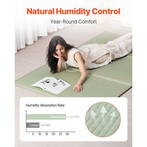 Materasso Tatami Giapponese Queen Size Pieghevole in Erba Naturale con Base Antiscivolo Stile Giapponese - Product Image 4