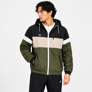 OEM Design Custom logo Blank Patchwork <b>Waterproof</b> Windproof Windbreaker Lightweight Nylon Full Zip up Color Block Men's <b>Jackets</b> - Product Image 1