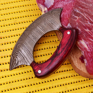 Couteaux de chef en damas de style unique, couleur et taille personnalisées, avec lames affûtées et manche en bois, couteau de cuisine OEM - Product Image 2