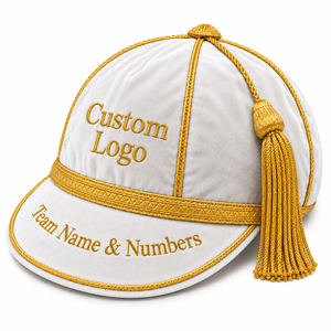 Casquette de présentation en velours personnalisée, casquettes de club de rugby, casquette de récompense avec broderie personnalisée, casquette de sport à pompon latéral, casquette de présentation de rugby personnalisée - Product Image 5