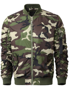 Unique Design <b>Long</b> Sleeve <b>Men's</b> Stand Collar Bomber <b>Jacket</b> Premium Quality Breathable Eco-Friendly Windproof Casual Wear - Product Image 1