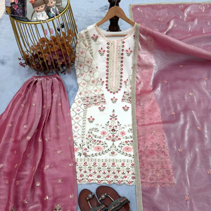 ชุดเสื้อและกางเกงสำหรับงานปาร์ตี้สไตล์โมเดิร์นสำหรับผู้หญิง พร้อมผ้าคลุมไหล่ แห้งเร็ว - Product Image 1