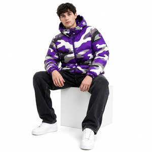 Mens Winter Outdoor Down <b>Coat</b> New Fashion Detachable Sleeve Thickened Waterproof Windproof Color Matching Hooded Puffer Jacket - Product Image 4